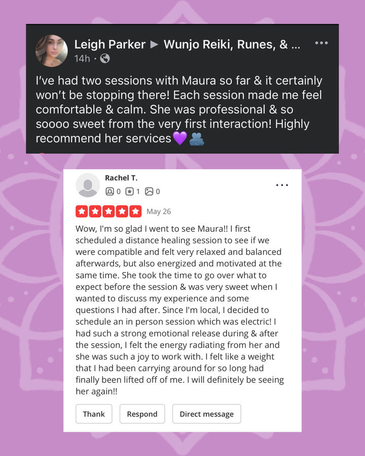 In Person & Distance Reiki Healing Session Feedback Reiki Healing Session Feedback
