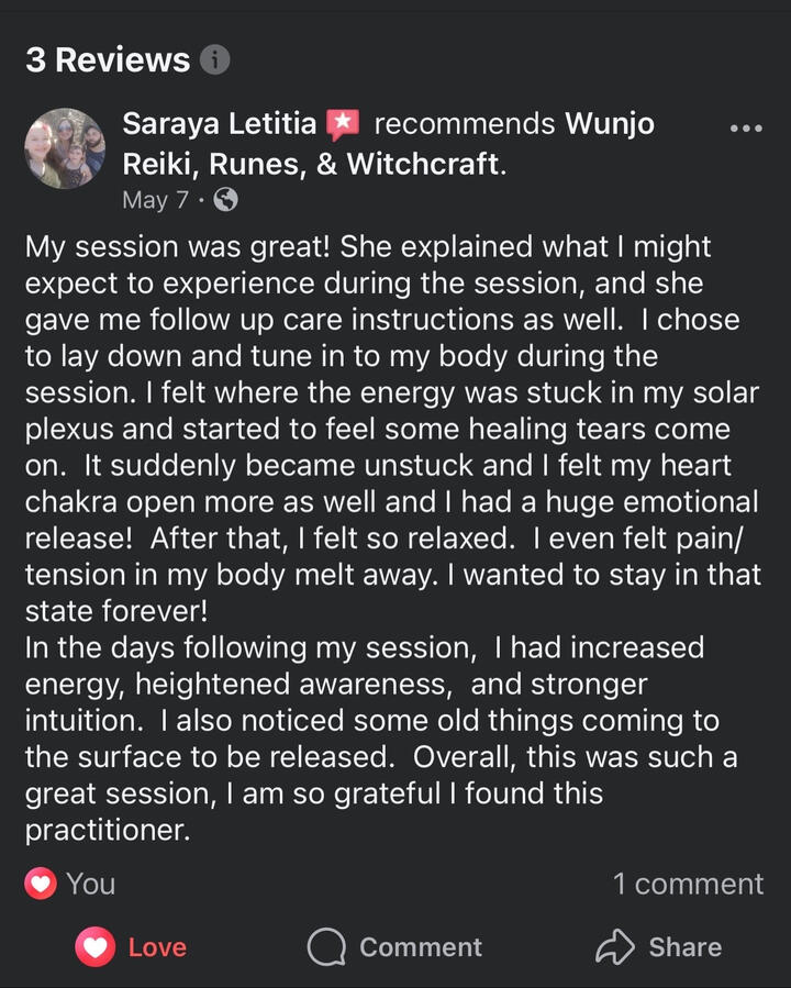 In Person & Distance Reiki Healing Session Feedback Reiki Healing Session Feedback